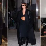 Trzy kobiety w czarnych, eleganckich stylizacjach, każda z nich to uosobienie stylu mob wife.