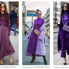 Królowa fioletu! Zobacz, jaki kolor pasuje do fioletu, tworząc stylowe zestawy: od butów w panterkę po złote dodatki.