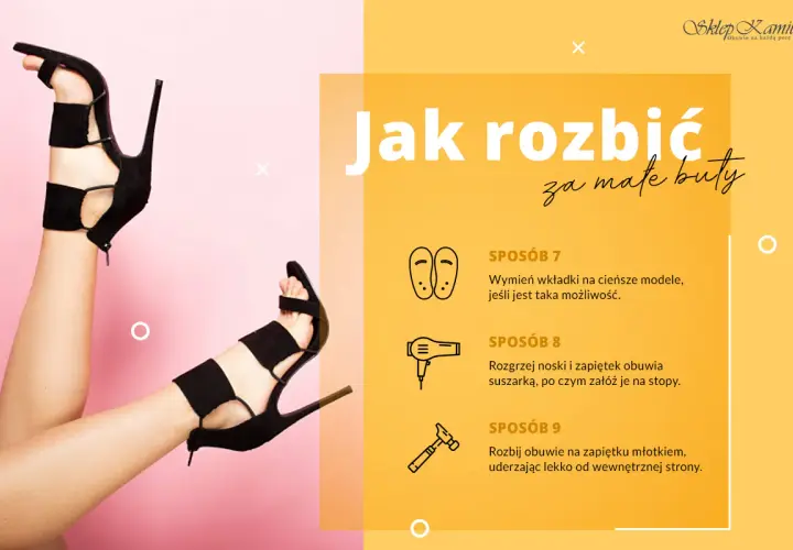 Jak rozciągnąć buty? Wymień wkładki, rozgrzej suszarką lub rozbij młotkiem.