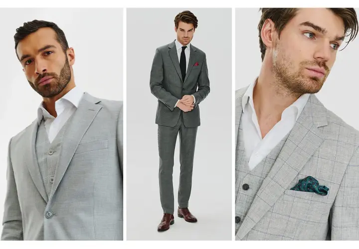Eleganckie szare garnitury męskie. Zobacz, jakie buty do szarego garnituru pasują najlepiej, by stworzyć stylowy look.