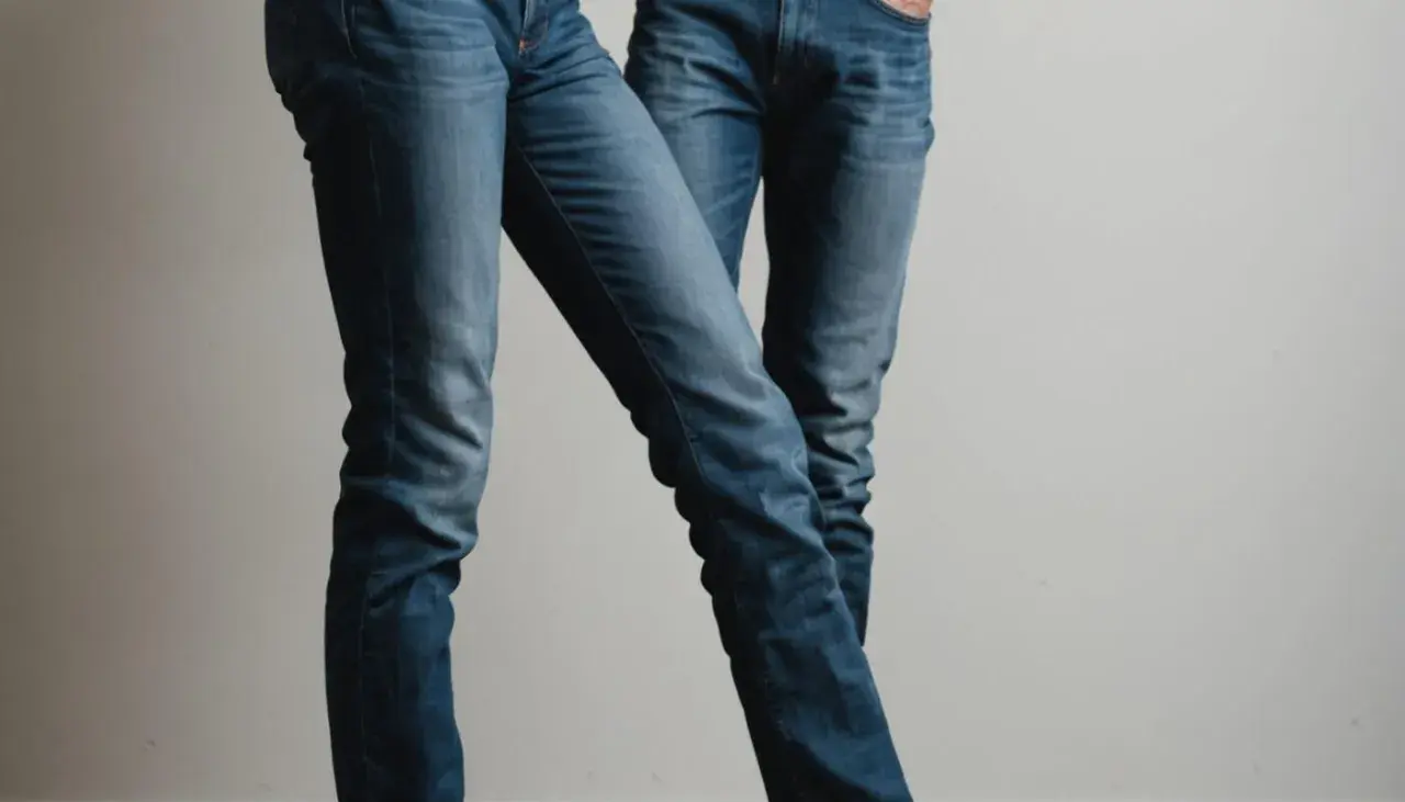 Dwie osoby w jeansach. Dowiedz się, jak rozciągnąć jeansy, by były idealnie dopasowane.
