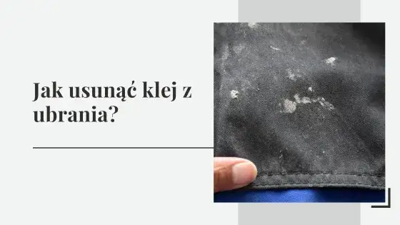 Ubranie w zamrażarce z plamą kleju
