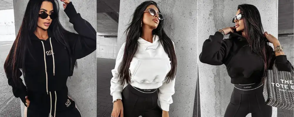 Stylizacje czarna bluza joggery cargo