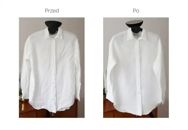 mocno pognieciona koszula len parownica